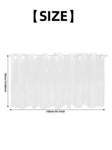 1PC European Style Lace Rod Pocket Short Curtain, White Embroidered Gauze Bay Window Small Curtain, French 3D Embroidery Half Curtain For Window, Cabinet, Partition - Multicolor - View 7