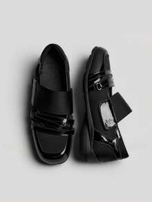 Women's Ins Popular Running Shoes, New Breathable Wedge Heel Casual Sports Shoes, Plus Size Cross-Border - Black - View 4