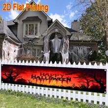 Halloween Outdoor Orange & Black Banner, Perfect For Yard Signs And Decorations, Celebrate The Spooky Season - A - View 9