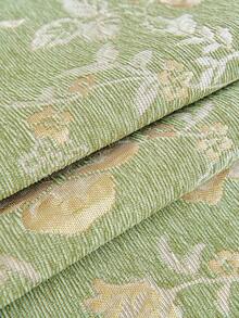 1 buah Sarung Bantal Sofa Motif Bunga Vintage, Kain Chenille dengan Hiasan Renda Rumbai Elegan, Pelindung Sofa Universal Anti Selip dan Tahan Aus, Dekorasi Rumah - Hijau - View 11