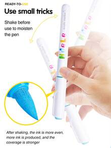24/240 Colors HdeLe Acrylic Paint Markers, Flexible Soft Brush Tip, Water-Based Ink Smooth Writing, Gradient Blendable Art Pens, Suitable For Handwriting, Stone Painting, Shoe Customization, DIY Craft Projects - Multicolor - View 9