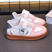 1 Pair Girls' New Embroidered Comfortable Versatile Sports Shoes, Fashionable Non-Slip Casual Sneakers - Pink - View 4