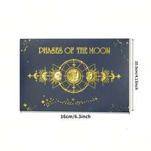 Wooden Moon Phase Calendar Stamp Adjustable Perpetual Calendar Planner Date Week Month Stamp Creative Starry Sky Diary DIY Tool Set Gift Stationery - Multicolor - View 11