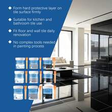 vyreth Tile Color Change Paint (White) Waterproof Stain-Resistant No-Demolition Renovation Suitable For Kitchen And Bathroom Wall And Floor Remodeling - A - View 9