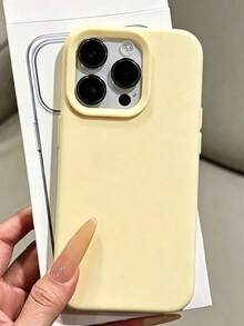 Silicone Phone Case Compatible With Apple 17 /17Pro/17Promax/16/16Pro/116promax/ 15/15Pro/15Promax 14 13 12 11Pro Max Series Full Coverage Protective Cover - Yellow - View 2