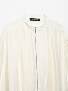 Women's Solid Color Zipper Casual Versatile Daily Travel Long Sleeve Jacket - Beige - View 5