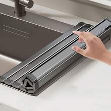 Alloy Sink Drain Rack, Roll-Up Foldable Kitchen Dish Drainer, Sink Bowl & Fruit Vegetable Draining Mat - Multicolor - View 2