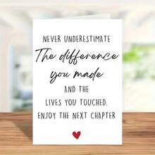 1PC-Colleague Retirement Card Leaving Gift | Large Inspirational, Enjoy The Next Chapter Boss Teacher Leader Farewell Card Suitable For Anyone's Retirement Gift - A - View 3