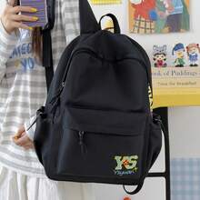 SHILAN Simple Embroidered Backpack Wear‑Resistant Nylon Multi‑Pocket Student School Bag Large‑Capacity Rucksack For Daily Casual Use - Multicolor - View 10