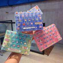 1pc 2026 New Together Fun Beach-Combing Transparent Stress Relief 26-Grid Keyboard Keycap Keychain Pendant Small Toy Ornament [Card Not Included] - Multicolor - View 2