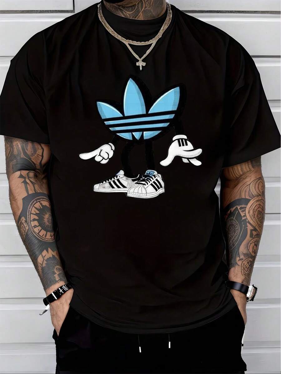 Men T-Shirts - 黑色 - 查看 1