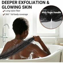 2pcs African Mesh Bath Sponge, Tear-Resistant Exfoliating Bath Ball, Body And Back Scrubbing, Long Nylon Exfoliating Bath Towel, Suitable For All Skin Types Daily Use - Exfoliating Body Scrubber - View 3