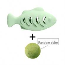 Silicone Fish-Shaped Cat Toy, Catnip-Infused Self-Play Chew Toy, Interactive Kitten Toy For Teeth Cleaning, Durable Pet Supplies For Indoor Cats - Random Color - View 24