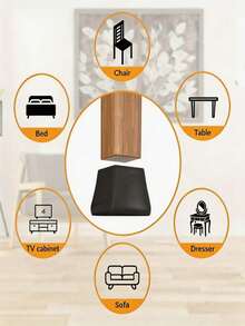 16/12/8/4pcs Large Thick Silicone Chair & Table Leg Pads, Anti-Slip Furniture Floor Protector Pads, Suitable For All Types Of Floors, Effectively Prevent Scratches & Dents, Easy Installation - Furniture Leg Covers - View 4