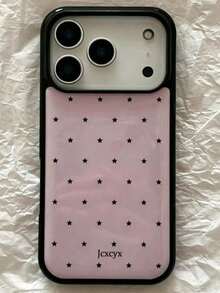 Cute Minimalist Shiny Star Design Shockproof Phone Case Compatible With IPhone 17 Pro Max, 11, 12, 13, 14, 15, 16 Pro Max, IMD Anti-Fall Protective Cover - Star - View 2