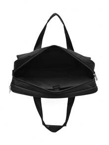 1pc Men's Business Travel Bag, Vintage Crossbody Handbag Design, Large Capacity Shoulder Bag, Zipper Closure, Adjustable Strap, Commute, Shopping, Daily Multi-Functional - Black - View 11