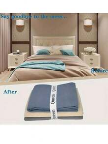 1pc Elastic Bed Sheet Organizer - Keeps Bed Sheets Neat, Suitable For Wardrobe Decor, Autumn Decor, Holiday Decor, Room Decor, Home Decor, Autumn Decor, Bedroom Decor - Multicolor - View 5