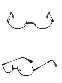 1pc Vintage Half-Frame Decorative Glasses, Soft Girl Style Rimless Glasses, Retro Fashion Academic Style Accessory (Decorative Rimless Glasses Only) - Multicolor - View 5