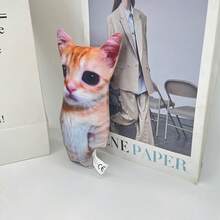1pc Abstract Cute Plush Cat Doll, Realistic Stuffed Kitten Doll, Halloween Thanksgiving Christmas Birthday Gift, Home Room Decor, Random Style - Multicolor - View 2