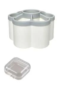 1pc 360° Creative Rotating Pen Holder, Large Capacity Luxury Minimalist Desktop Organizer, Compartment Design, Durable & Anti-Drop, Office Desk Accessory, Pencil Case, School Essential, Bathroom Decor Accessory, Bathroom Accessory, Cosmetic Organizer, Holiday Essential, Room Decor, Autumn Home Decor, Also Suitable For Back To School, Christmas, Christmas Home Decor, Christmas Stocking Filler, Christmas Gift, Gift For Women - One Size Fits All - View 11
