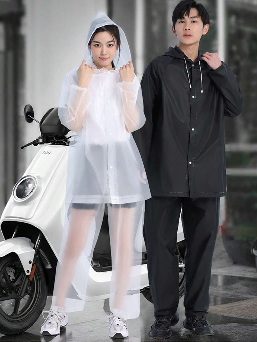Adult Two-Piece Raincoat Set With Long Full-Body Rain Cape, Waterproof For Heavy Rain, Suitable For Outdoor Activities And Travel - Multicolor - View 1