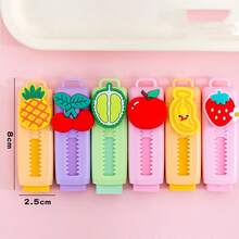 1/2/4 cái tẩy rút họa tiết trái cây, cầm tay, cấu trúc kéo dài, tẩy sạch, phù hợp để chỉnh sửa tài liệu, tẩy mực, làm sạch bản nháp, sửa bài tập trường học, quà tặng tựu trường, Giáng sinh, Halloween - Nhiều màu - Xem 2