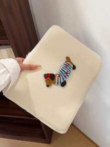 1pc Laptop Case Heart Style Tablet Bag, Suitable For 10/11 Inch 13/14 Inch 15/15.6 Inch Laptop Sleeve - Beige - View 5