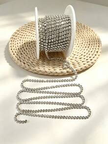 1pc-5 Yards DIY Rhinestone Sewing Craft Chain - White - View 1