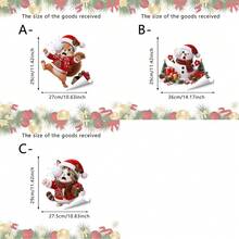 1/3pcs Cute Snowball Winking Snowman Static Cling Stickers, Cat And Squirrel Designs, Double-Sided Visible And Reusable, Suitable For Home, Shop, Cafe, Holiday Party Glass Window Decoration, Christmas Decor - Multicolor - View 2