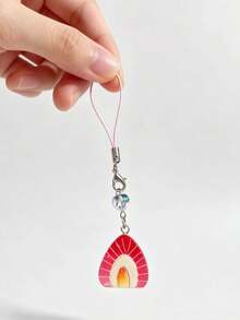 1pc Realistic Fruit Kiwi Watermelon Strawberry Lemon Slice Pendant Keychain, Bag Charm Accessory - Multicolor - View 15