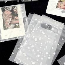 100 piezas Bolsas de regalo con patrón de estrella esmerilada, bolsos creativos, bolsas de embalaje de regalo transparentes, bolsas de regalo para joyas, bolsas de embalaje de regalo pequeñas DIY, adecuadas para el Día de San Valentín, cumpleaños, bodas y embalaje de regalos para fiestas - Multicolor - Ver 4