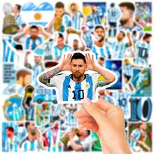 FIFA 50張梅西足球貼紙，阿根廷10號球衣、獎盃、慶祝與球員圖案，適用於剪貼簿、日記本與足球迷 - 多色2 - 查看 4