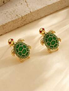 A Pair Jewelry Earrings With Lovely And High-Quality Turtle Designs Are Exquisite Gifts Suitable For Travel, Summer Beach Vacations And Daily Wear. - Blue - View 6