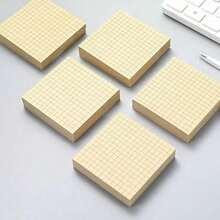 1/8pcs Kraft Paper Grid Sticky Notes, Easy Tear No Residue Adhesive, For Key Marking, Memo Recording, Suitable For Student Learning, Office Notes, Back To School Season Essential - A - View 10