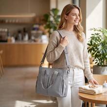1pc Baby Diaper Bag, Large Capacity Mommy Tote, Multifunctional Shoulder Handbag Crossbody Bag, Stroller Bag For Travel & Daily Use - Multicolor - View 5