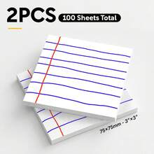 4 Packs Sticky Notes, Self-Adhesive Memo Pads, Total 200 Sheets, Notebook Style Memo Pads, Removable Adhesive Sticky Notes, For Study, To-Do List, School And Office Supplies - A - View 10
