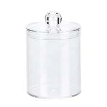 1pc/2pcs/4pcs Transparent Round Cotton Swab Storage Box, Makeup Pad Ball Pad, Dust-Proof Vanity Storage Set With Lid - Multicolor - View 12