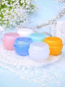 10g/5g 化妝品、乳霜、身體乳液、護手霜樣品瓶，便攜分裝瓶，旅行分裝瓶，附蓋化妝品收納盒，迷你容器，旅行必備，學生必備（實際產品尺寸較小，在意者請謹慎購買） - 彩色 - 查看 7