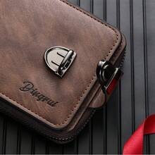 1pc Men's Fashion Tree Pattern Zipper PU Credit Card Holder, Small Zipper Coin Purse With Zipper Button Closure, Business Wallet, Ideal Gift For Men - Multicolor - View 5
