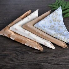 1 buah/6 buah Sapu Tangan Lipat Pria, Aksesori Jas 23*23cm Sapu Tangan Saku Jacquard Besar Baru, Aksesori Pakaian Pria untuk Pesta Malam, Motif Bunga, Dapat Dicuci dan Digunakan Kembali, Dekorasi Portabel, Warna Acak - MultiWarna - View 2