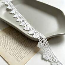 Retro Embroidered Lace Ribbon Tassel Lace Trim, 0.43 Inches Wide. Lace Decorative Technique. Suitable For DIY Embroidered Bed Skirts, Wedding Party Decorations, Jumpsuits, And Craft Decorations | Embossed Design | Decorative Item - Multicolor - View 11