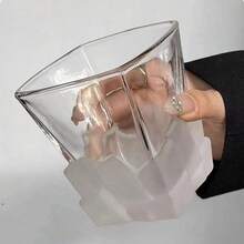 Space Silver Ice Cup, Art Glass Cup, Creative Luxury Glass Cup, Unique Design Cup, Coffee And Beverage Glass Cup, Party Gift - Multicolor - View 5