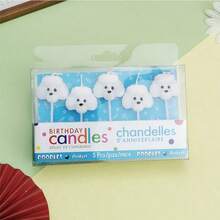 HIBIRTH 5pcs Cute Puppy/Dog Cake Decorative Candles, Teddy Bear Animal Dog Zodiac Happy Birthday Cartoon Candles - Candle - View 10