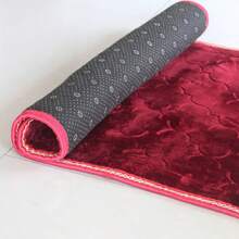 1pc Solid‑Color Arch‑Shaped Prayer Mat, Fleece Thickened Worship Rug, Ramadan Festival Gift For Daily Worship - Multicolor - View 5