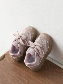 1 Pair Unisex Korean Style Kids' Sports Shoes 2026 Summer New Soft Sole Casual Mesh Sneakers Anti-Slip Suitable For All Seasons - Grey - View 2