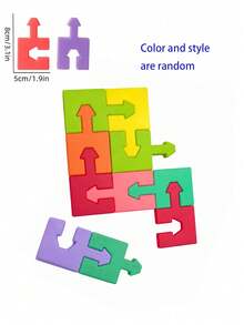 Geometric Shape Sorting & Block Unlocking Puzzle Colorful Blocks Educational Toy, Puzzle, Children's Game, Fine Motor Skills Game, Children's Travel Activity, Geometric Block Matching, Matching Game, Travel Toy, Children's Puzzle - Multicolor - View 12