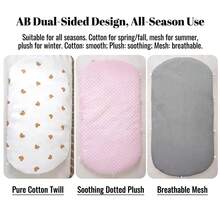 1pc Soft Skin-Friendly Baby Nest, Portable Baby Bed Suitable For 0-12 Months, Cotton Breathable Baby Bed, Suitable For Newborn Lounger - Multicolor - View 9