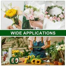 4/12 Roll Floral Tape, For Wrapping Bouquet Stems, Green Floral Tape, For Floral Craft Projects Corsages, Wedding Bouquets - Multicolor - View 4
