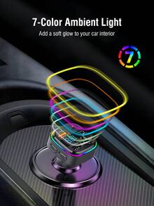 REMAX 3-Port Fast Charging Bluetooth Car Charger With RGB Ambient Light; USB-C Port; Built-In Microphone For Music/Call/Navigation; Bluetooth 5.3 With Auto Reconnect; Bluetooth & USB Dual-Mode Playback; Car Accessories - Black - View 6