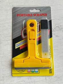 Multifunctional Cleaning Scraper - Wide Edge Design, Suitable For Stoves, Windows And Paint Removal, Perfect For Removing Adhesives And Debris. No Battery Required. This Is A Stove Cleaning Tool. | Ergonomic Design | Manual Operation, Multifunctional Household Cleaning Scraper, Easy To Replace Tile Scraper, Tile Grout Cleaning Knife, Glass Adhesive Removal Tool (Random Packaging Card Color) - A - View 10
